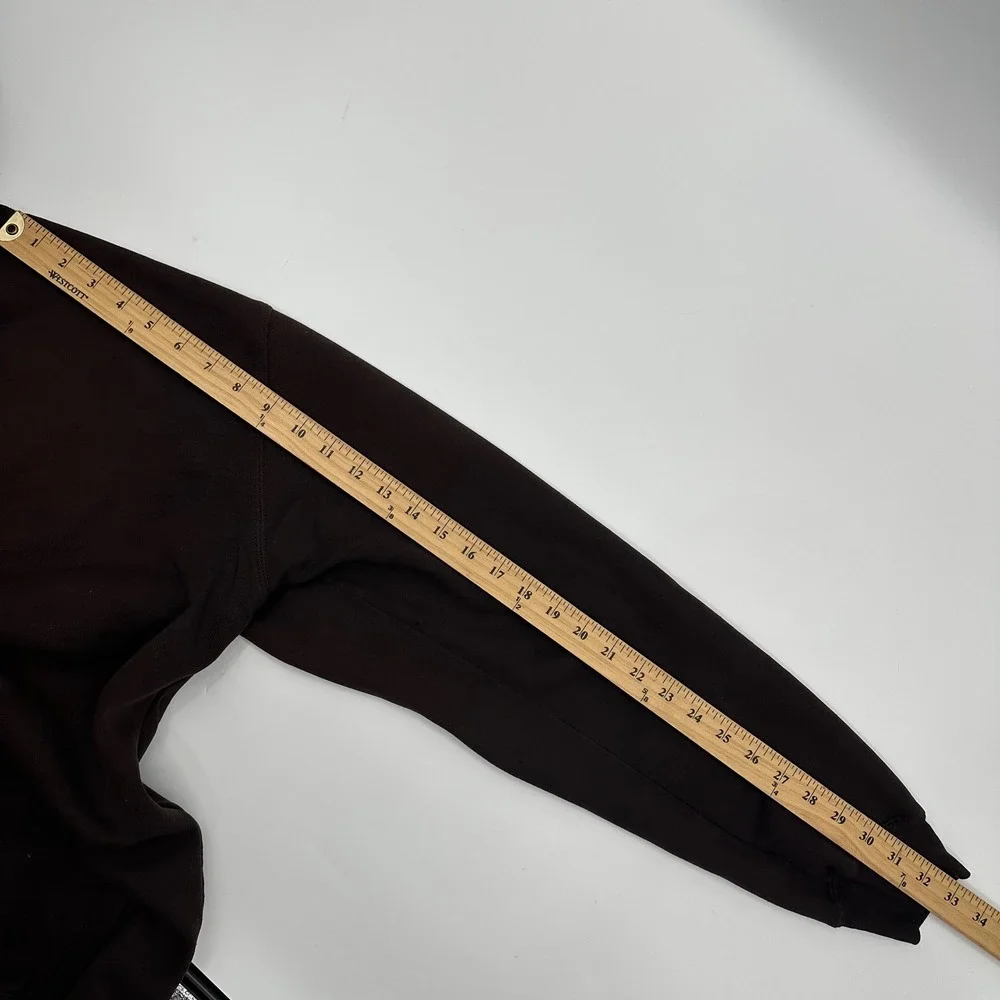 Carhartt K288 DKB Mens Large Brown Midweight Logo Sleeve Hoodie Thrashed READ - Picture 6 of 10